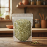 Boldo Leaf Cut (Peumus Boldo) | The herb/berry/powder/fruit/root/bark that is in the black bowl, i would like it to shown in a plastic stand up resalable pouch that is clear.
