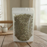 Burdock Leaf Cut (Arctium Lappa) | The herb/berry/powder/fruit/root/bark that is in the black bowl, i would like it to shown in a plastic stand up resalable pouch that is clear.