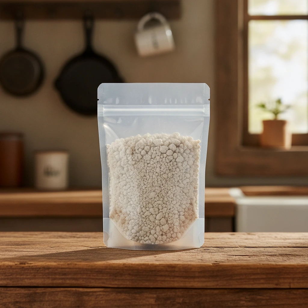 Calamine Mineral Pieces (Calamine) | The herb/berry/powder/fruit/root/bark that is in the black bowl, i would like it to shown in a plastic stand up resalable pouch that is clear.