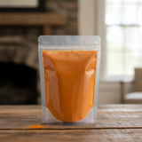 Carrot Juice Powder (Daucus Carota) | The herb/berry/powder/fruit/root/bark that is in the black bowl, i would like it to shown in a plastic stand up resalable pouch that is clear.