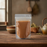 Ceylon Cinnamon Powder (Cinnamomum Verum) | The herb/berry/powder/fruit/root/bark that is in the black bowl, i would like it to shown in a plastic stand up resalable pouch that is clear.