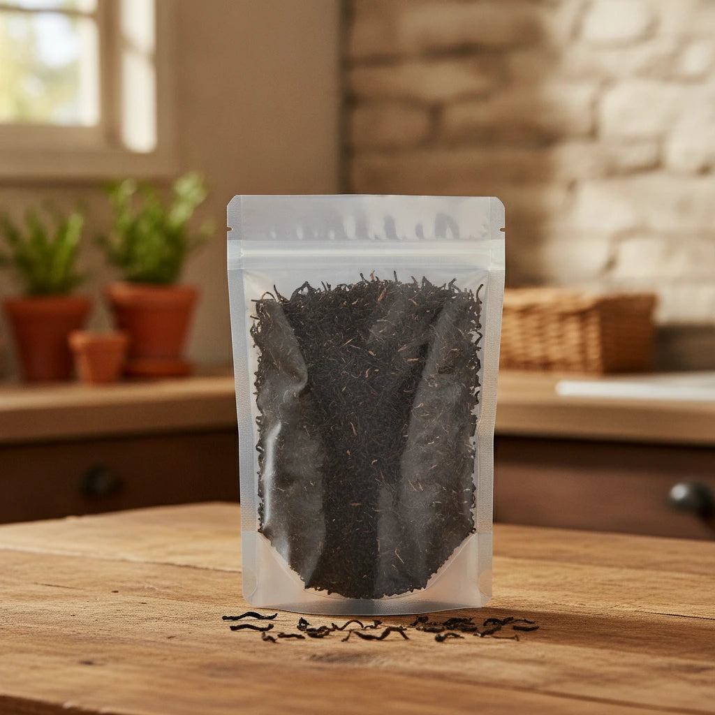 Ceylon Supreme Tea (Camellia Sinensis) | The herb/powder/tea that is in the black bowl, i would like it to shown in a plastic stand up resalable bag that is clear.