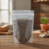 Chia Seed Whole (Salvia Hispanica) | The herb/berry/powder/fruit/root/bark/seeds that is in the black bowl, i would like it to shown in a plastic stand up resalable pouch that is clear.