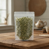 Chinese Motherwort Herb Cut (Leonurus Japonicus) | The herb/berry/powder/fruit/root/bark that is in the black bowl, i would like it to shown in a plastic stand up resalable pouch that is clear.