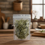 Chinese Mugwort Leaf Whole (Artemisia Argyi) | The herb/berry/powder/fruit/root/bark that is in the black bowl, i would like it to shown in a plastic stand up resalable pouch that is clear.
