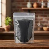 Chinese Plantain Seeds Whole (Plantago Asiatica) | The herb/berry/powder/fruit/root/bark/seeds that is in the black bowl, i would like it to shown in a plastic stand up resalable pouch that is clear.