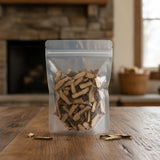 Chinese Sweetflag Rhizome Pieces (Acorus Gramineus) | The herb/berry/powder/fruit/root/bark that is in the black bowl, i would like it to shown in a plastic stand up resalable pouch that is clear.