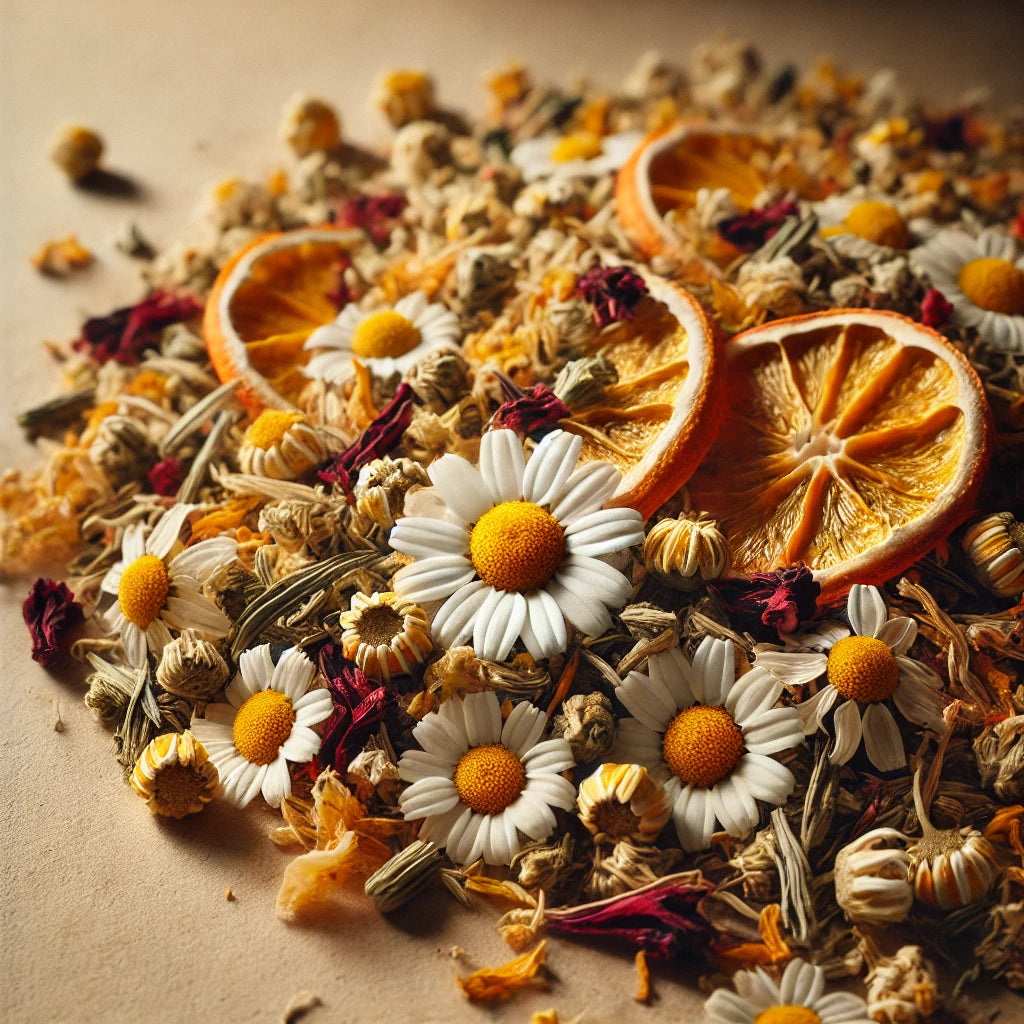 Citrus Chamomile Herbal Tea (Matricaria Recutita)