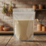 Cleanse Herbal Blend | The herb/berry/powder/fruit/root/bark that is in the black bowl, i would like it to shown in a plastic stand up resalable pouch that is clear.