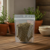 Cleavers Herb Cut (Galium Aparine) | The herb/berry/powder/fruit/root/bark that is in the black bowl, i would like it to shown in a plastic stand up resalable pouch that is clear.