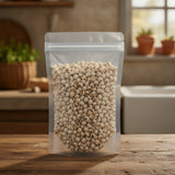 Coix Seed Whole (Coix Lacryma-Jobi Var. Ma-Yuen) | The herb/berry/powder/fruit/root/bark/seeds that is in the black bowl, i would like it to shown in a plastic stand up resalable pouch that is clear.