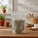 Coltsfoot Leaf Cut (Tussilago Farfara) | The herb/berry/powder/fruit/root/bark that is in the black bowl, i would like it to shown in a plastic stand up resalable pouch that is clear.