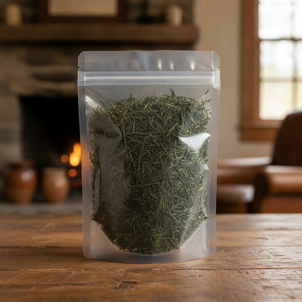 Common Clubmoss Cut (Lycopodium Japonica) | The herb/berry/powder/fruit/root/bark that is in the black bowl, i would like it to shown in a plastic stand up resalable pouch that is clear.