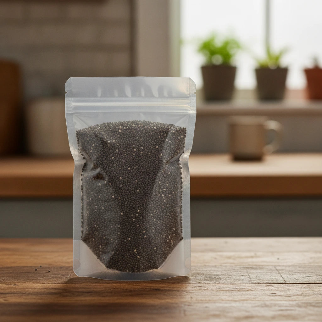 Complanate Astragalus Seed Whole (Astragalus Complanatus) | The herb/berry/powder/fruit/root/bark/seeds that is in the black bowl, i would like it to shown in a plastic stand up resalable pouch that is clear.
