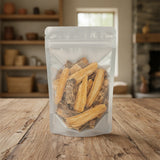 Copalquin Bark Whole (Hintonia Latiflora) | The herb/berry/powder/fruit/root/bark that is in the black bowl, i would like it to shown in a plastic stand up resalable pouch that is clear.
