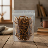 Coptis Root Whole (Coptis Chinensis) | The herb/berry/powder/fruit/root/bark that is in the black bowl, i would like it to shown in a plastic stand up resalable pouch that is clear.