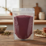 Cranberry Juice Powder (Vaccinium Macrovarpon) | The herb/berry/powder/fruit/root/bark that is in the black bowl, i would like it to shown in a plastic stand up resalable pouch that is clear.