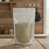 Cumin Seed Whole (Cuminum cyminum) | The herb/berry/powder/fruit/root/bark/seeds that is in the black bowl, i would like it to shown in a plastic stand up resalable pouch that is clear.