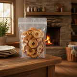 Dried Apple Slices Whole (Malus Domestica) | The herb/berry/powder/fruit that is in the black bowl, i would like it to shown in a plastic stand up resalable bag that is clear.