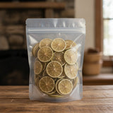 Dried Lime Slices Whole (Citrus Latifolia) | The herb/berry/powder/fruit that is in the black bowl, i would like it to shown in a plastic stand up resalable bag that is clear.