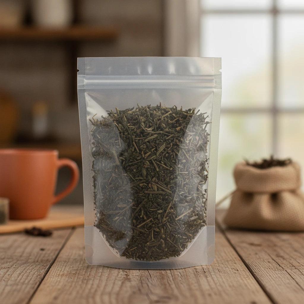 Eclipta Herb Cut (Eclipta Prostrata) | The herb/berry/powder/fruit/root/bark that is in the black bowl, i would like it to shown in a plastic stand up resalable pouch that is clear.