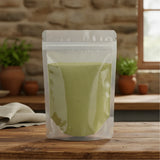 Eucalyptus Leaf Powder (Eucalyptus Globulus) | The herb/berry/powder/fruit/root/bark that is in the black bowl, i would like it to shown in a plastic stand up resalable pouch that is clear.