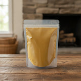 Fenugreek Seed Powder (Trigonella Foenum Graecum) | The herb/berry/powder/fruit/root/bark that is in the black bowl, i would like it to shown in a plastic stand up resalable pouch that is clear.