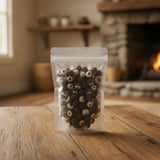 Foxnut Seed Whole (Euryale Ferox) | The herb/berry/powder/fruit/root/bark/seeds that is in the black bowl, i would like it to shown in a plastic stand up resalable pouch that is clear.