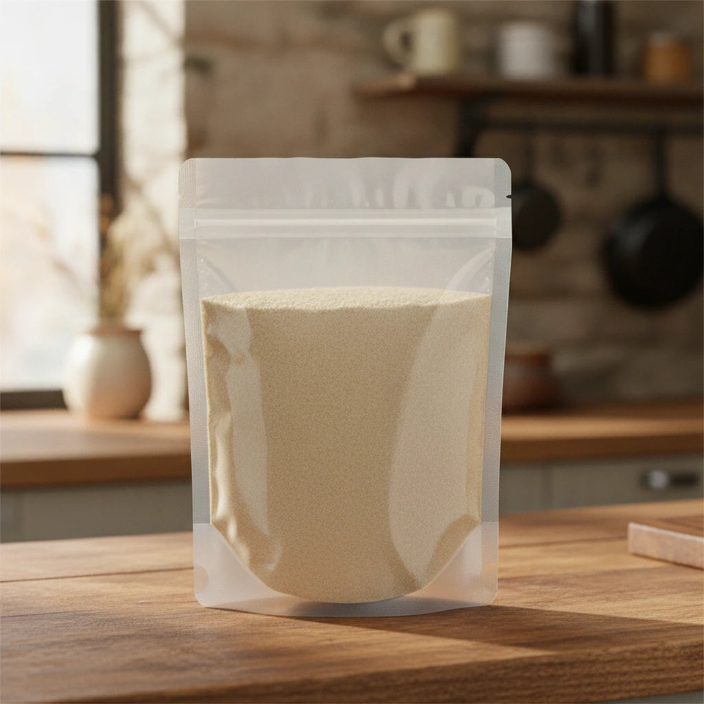 Frankincense Powder (Boswellia Carteri) | The herb/berry/powder/fruit/root/bark that is in the black bowl, i would like it to shown in a plastic stand up resalable pouch that is clear.
