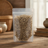 Frog’s Herb Whole (Eryngium Carlinae) | The herb/berry/powder/fruit/root/bark that is in the black bowl, i would like it to shown in a plastic stand up resalable pouch that is clear.