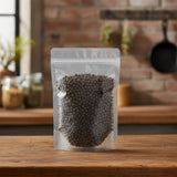 Garden Balsam Seed Whole (Impatiens Balsamina) | The herb/berry/powder/fruit/root/bark/seeds that is in the black bowl, i would like it to shown in a plastic stand up resalable pouch that is clear.