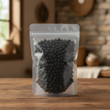 Glossy Privet Fruit Whole (Ligustrum Lucidum) | The herb/berry/powder/fruit/root/bark that is in the black bowl, i would like it to shown in a plastic stand up resalable pouch that is clear.