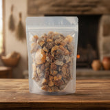 Golden Benzoin Resin Pieces (Styrax Tonkinensis) | The herb/berry/powder/fruit/root/bark that is in the black bowl, i would like it to shown in a plastic stand up resalable pouch that is clear.