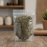 Green Chiretta Herb Cut (Andrographis Paniculata) | The herb/berry/powder/fruit/root/bark that is in the black bowl, i would like it to shown in a plastic stand up resalable pouch that is clear.