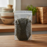 Gunpowder Green Tea (Camellia Sinensis) | The herb/powder/tea that is in the black bowl, i would like it to shown in a plastic stand up resalable bag that is clear.