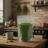 Gymnema Powder (Gymnema Sylvestre) | The herb/berry/powder/fruit/root/bark that is in the black bowl, i would like it to shown in a plastic stand up resalable pouch that is clear.