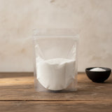 Gypsum Powder (Calcium Sulfate Dihydrate) (CaSO₄·2H₂O) | The herb/berry/powder/fruit/root/bark that is in the black bowl, i would like it to shown in a plastic stand up resalable pouch that is clear.
