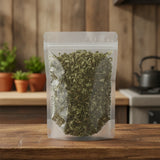 Hairy Agrimony Whole (Agrimonia Pilosa) | The herb/berry/powder/fruit/root/bark that is in the black bowl, i would like it to shown in a plastic stand up resalable pouch that is clear.