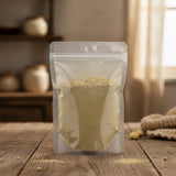 Hemp Protein Powder 45% (Cannabis Sativa) | The herb/berry/powder/fruit/root/bark that is in the black bowl, i would like it to shown in a plastic stand up resalable pouch that is clear.