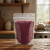 Hibiscus Flowers Powder (Hibiscus Sabdariffa) | The herb/berry/powder/fruit/root/bark that is in the black bowl, i would like it to shown in a plastic stand up resalable pouch that is clear.