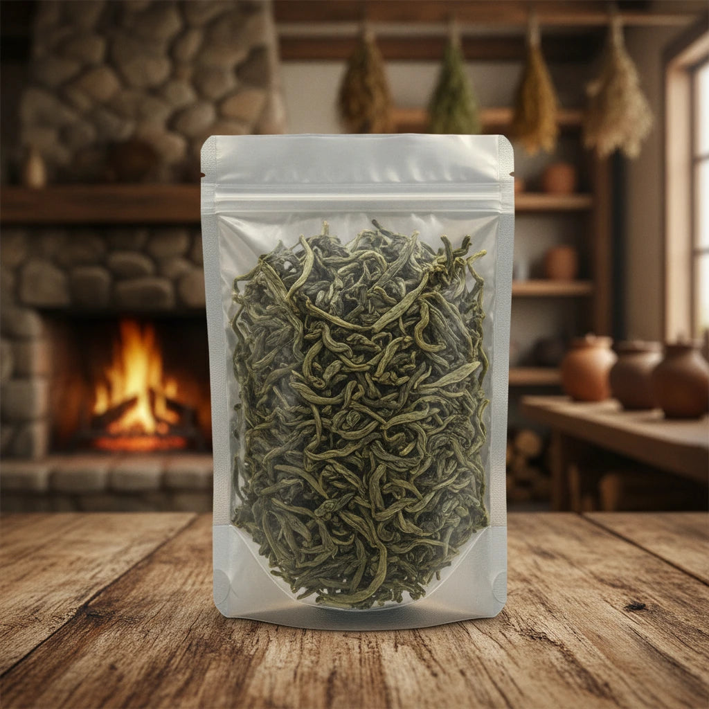 Holly Leaf Whole (Ilex Latifolia) | The herb/berry/powder/fruit/root/bark that is in the black bowl, i would like it to shown in a plastic stand up resalable pouch that is clear.