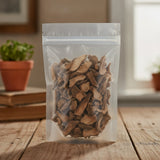 Homalomena Rhizome Pieces (Homalomena Occulta) | The herb/berry/powder/fruit/root/bark that is in the black bowl, i would like it to shown in a plastic stand up resalable pouch that is clear.