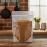 Jamaican Jerk Seasoning Spice Blend | The herb/berry/powder/fruit/root/bark that is in the black bowl, i would like it to shown in a plastic stand up resalable pouch that is clear.