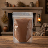 Kola Nut Powder (Cola Acuminate) | The herb/berry/powder/fruit/root/bark that is in the black bowl, i would like it to shown in a plastic stand up resalable pouch that is clear.