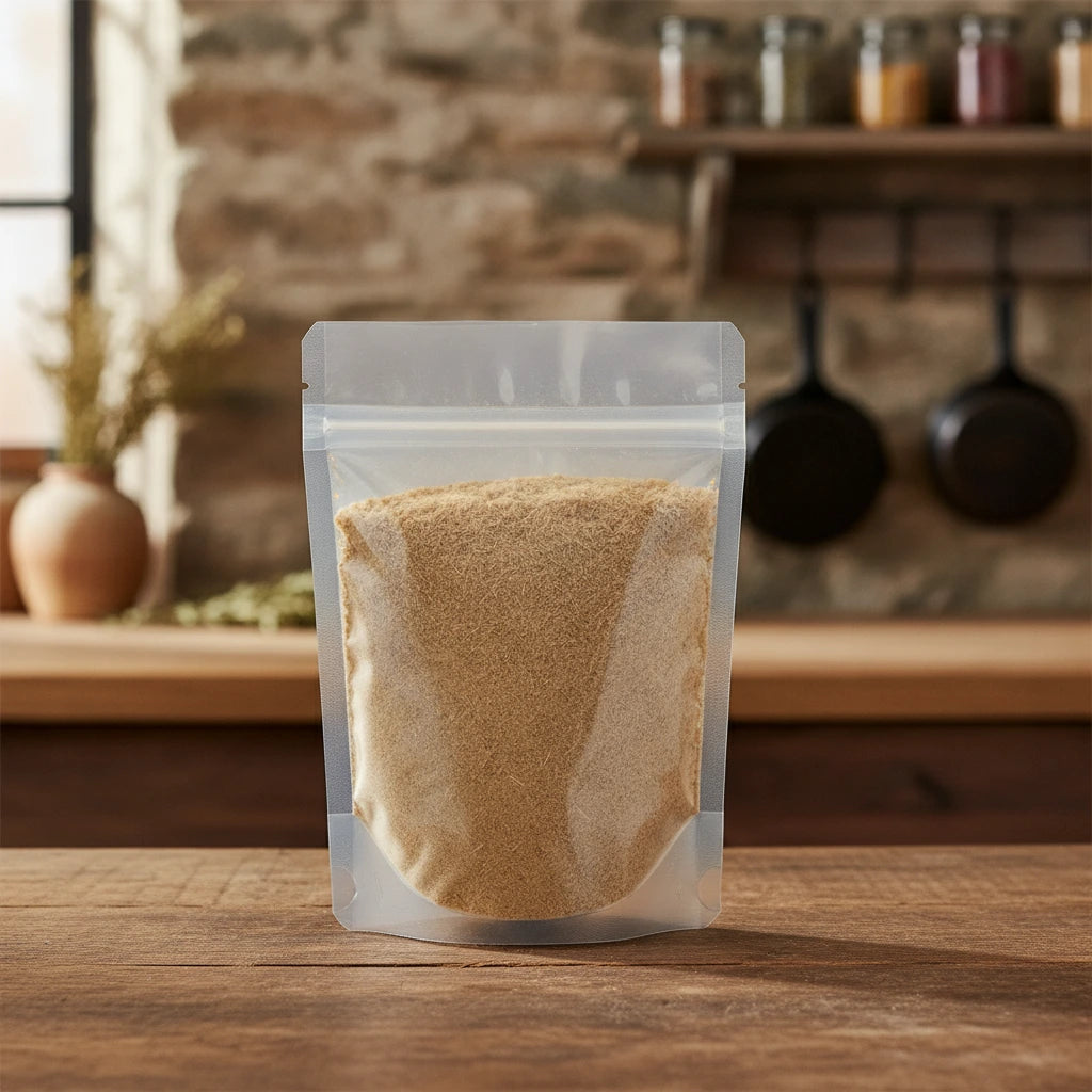 Kudzu Root Cut (Pueraria Lobata) | The herb/berry/powder/fruit/root/bark that is in the black bowl, i would like it to shown in a plastic stand up resalable pouch that is clear.