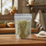 Lemongrass Cut (Cymbopogon Citratus) | The herb/berry/powder/fruit/root/bark that is in the black bowl, i would like it to shown in a plastic stand up resalable pouch that is clear.