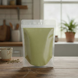 Lemongrass Powder (Cymbopogon Citratus) | The herb/berry/powder/fruit/root/bark that is in the black bowl, i would like it to shown in a plastic stand up resalable pouch that is clear.
