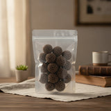 Liquidambar Fruit Whole (Liquidambar Formosana) | The herb/berry/powder/fruit/root/bark that is in the black bowl, i would like it to shown in a plastic stand up resalable pouch that is clear.