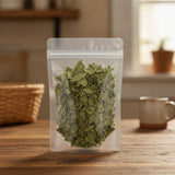 Loquat Leaf Cut (Eriobotrya Japonica) | The herb/berry/powder/fruit/root/bark that is in the black bowl, i would like it to shown in a plastic stand up resalable pouch that is clear.