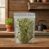 Lotus Leaf Whole (Nelumbo Nucifera) | The herb/berry/powder/fruit/root/bark that is in the black bowl, i would like it to shown in a plastic stand up resalable pouch that is clear.